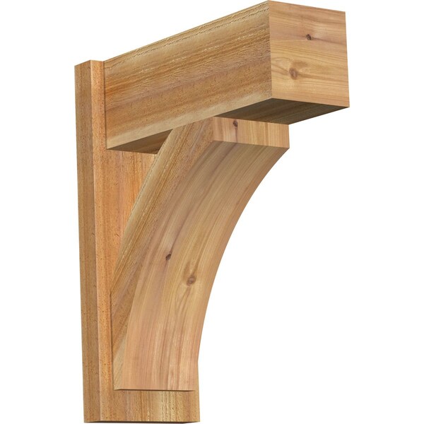 Ekena Millwork Thorton Block Rough Sawn Outlooker, Western Red Cedar, 8"W x 20"D x 24"H OUT08X20X24THR05RWR - main